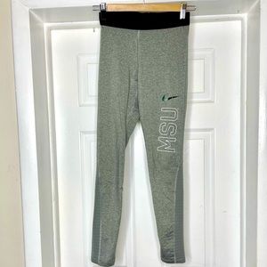 Nike dri fit gray leggings Michigan State